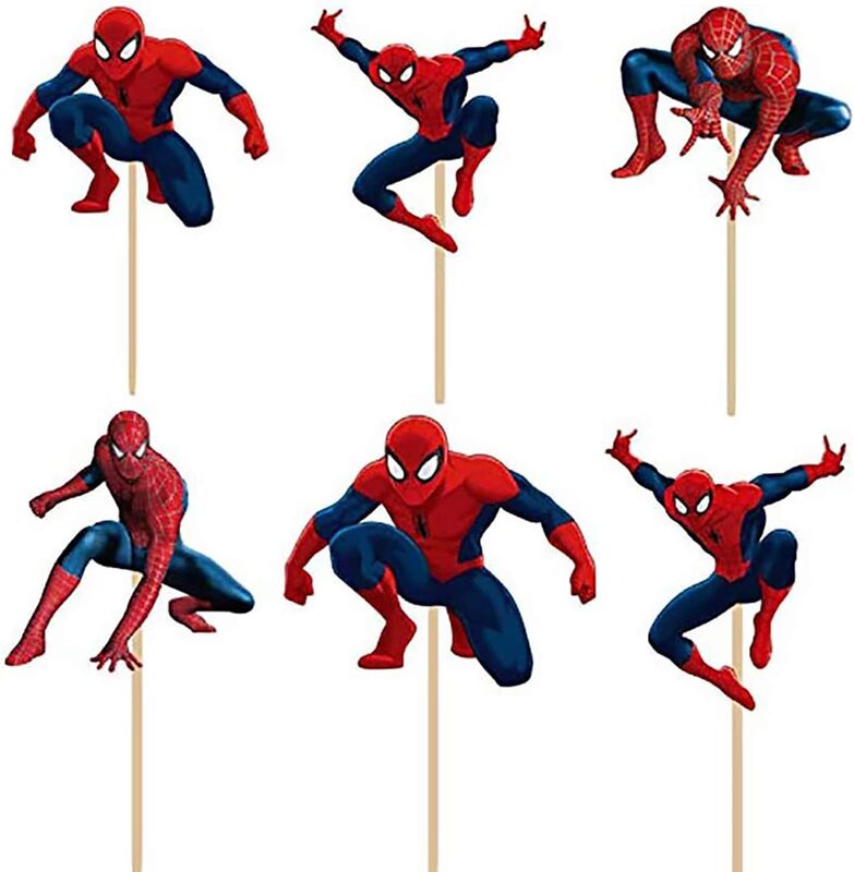 Disney Spiderman ของตกแต่งหน้าเค้กสำหรับเด็กของตกแต่งเค้กวันเกิด Avengers Super Hero Hulk ธีมสำหรับเด็กทารกอุปกรณ์