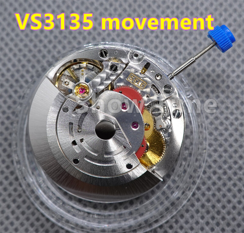 Dandong-reloj con rueda de equilibrio azul VSF Super 3135, movimiento mecánico automático VS 3135 clean factory