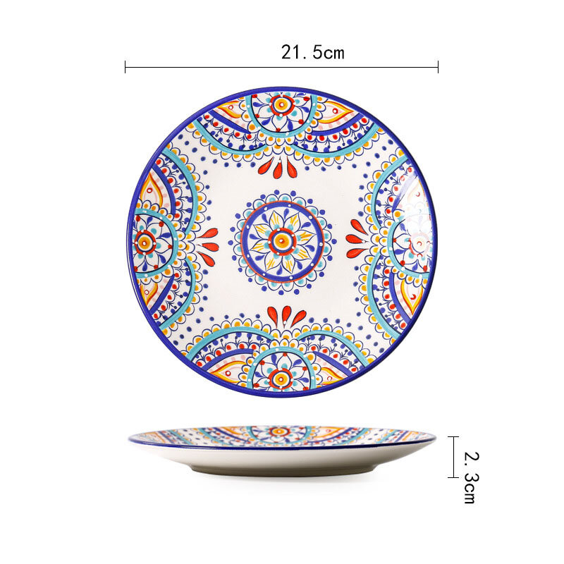 Criativo placa de cerâmica overglaze decorativo ocidental bife prato americano pintados à mão frutas salada pratos cozinha em casa utensílios de mesa