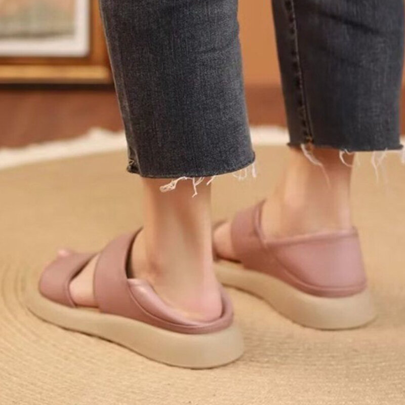 Leve das Mulheres Sandálias Macias Sandálias Femininas Ao Ar Livre Dual-use Feminino Sapatos Casuais Anti-slip Chinelos Sapatos Baixos Confortáveis