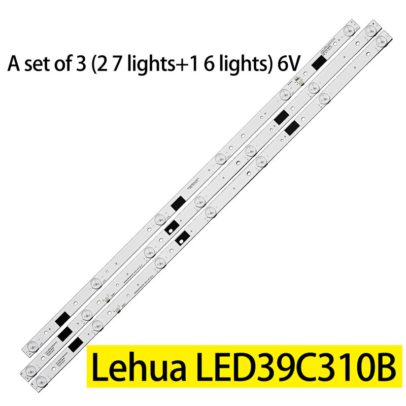 3pcs LED bar For CTV4036 LED39C310A LC390TA JS-D-JP3910-071EC 061EC E39DU1000 MCPCB MS-L1136-R/L L0878 LED39C310B MS-L1136-R L