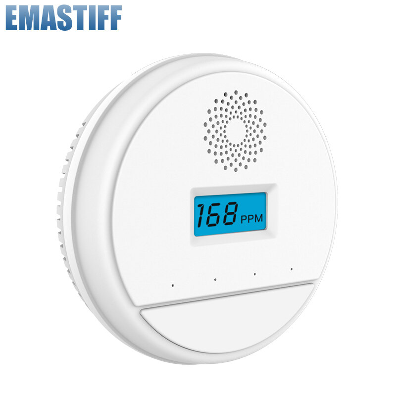 Home Security 85dB Waarschuwing Hoge Gevoelige Lcd Foto-elektrische Co Gas Sensor Koolmonoxidevergiftiging Alarm Detector