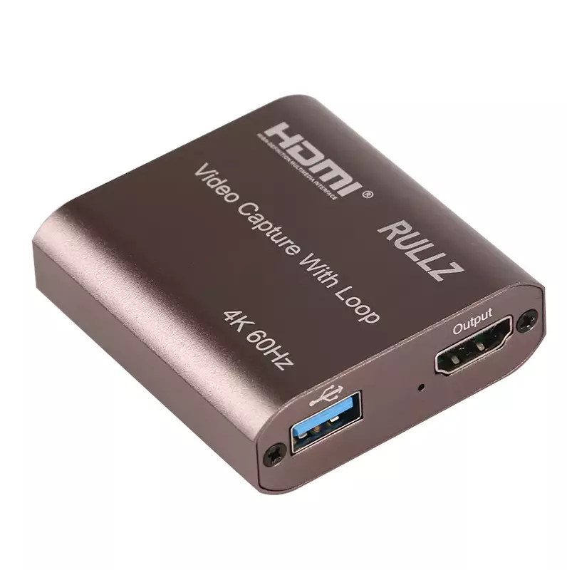 4K 60Hz Loop HDMI Capture Card Placa De Video Recording Plate Live Streaming USB 2.0 3.0 1080P Grabber untuk PS4 Game DVD Kamera