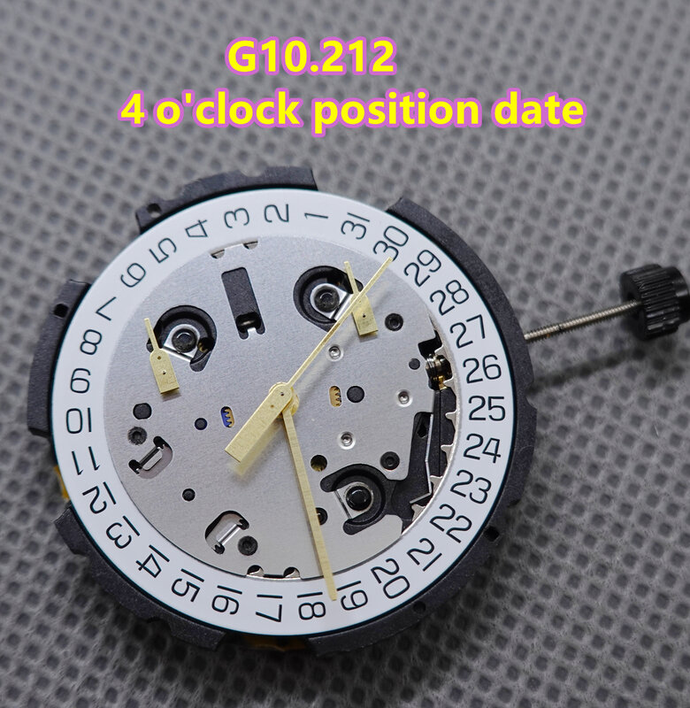 Movimento de quartzo g10212 assista data em 4 horas 6 mãos movimento com bateria para swiss eta g10.212 assista movimento reparação peças