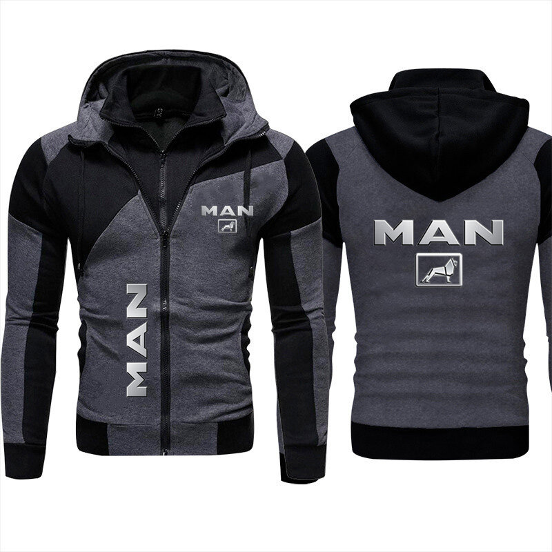 Nova jaqueta MAN logotipo impresso Hoodie Jacket Sportswear Zipper Hoodie Motocicleta Jacket Men's Outdoor Sportswear Jacket Top