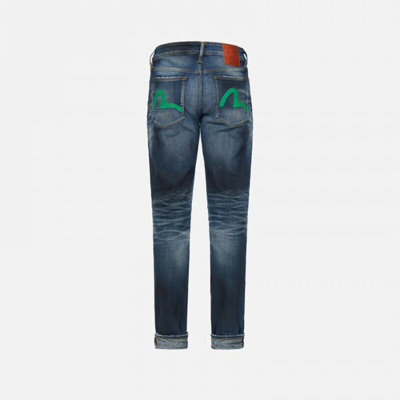 2021 Retro japońskie Style nowa męska zielona, z nadrukiem małe mewa dżinsy z nadrukami Y2k Hip hop zgrywanie Y2k casualowe spodnie jeansowe dla luksusu