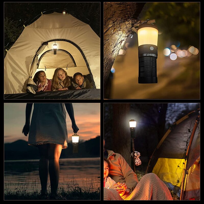 Sofin — Lanterne de camping LED multifonction 8 x Samsung LH351D (BLF LT1), lampe ultra lumineuse avec variateur de couleur 2700K-5000K