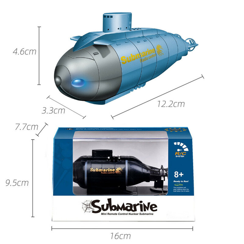 Mini rc barcos submarinos controle de rádio sem fio de energia à prova dwireless água mergulho brinquedo esporte barcos rc barcos brinquedo para crianças meninos presente