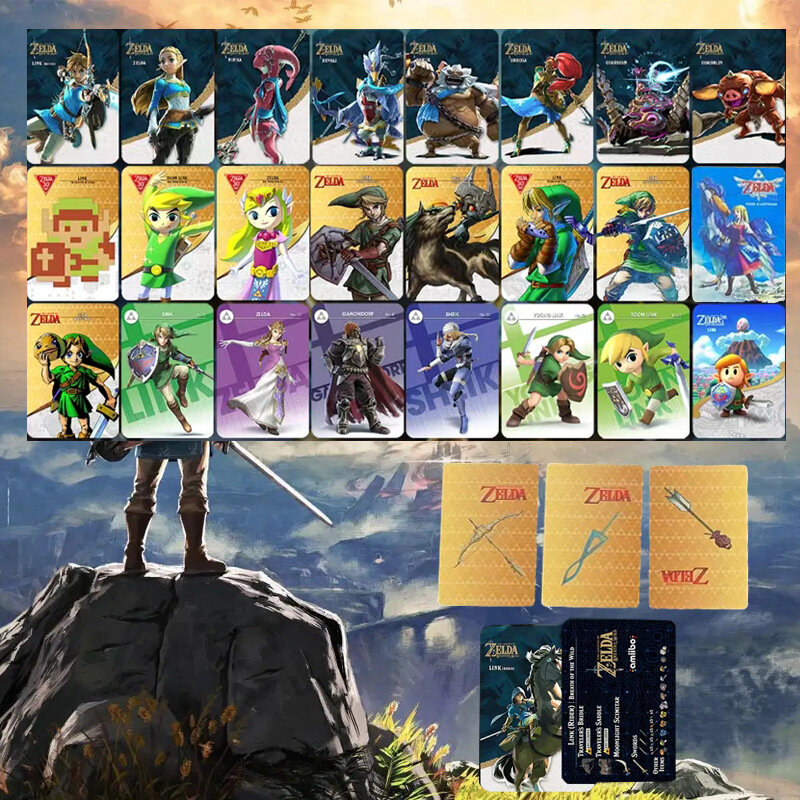 The Legend of Zelda Amxxbo Breath of The Wild Kingdom Tears Sword of The Sky Game Collection Card Switch Game Chip Collection