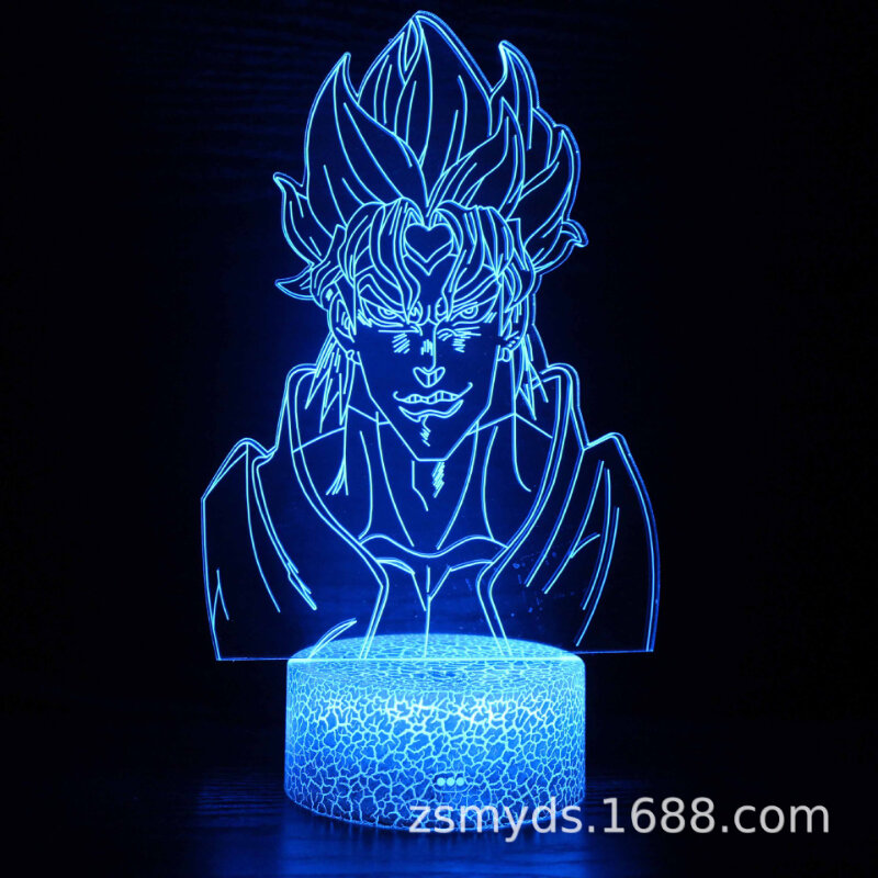 JoJos Bizarre Adventure 3D Desk Lamp LED Creative Colorful Touch Night Light Room Decoration Lights Neon Signs for Room
