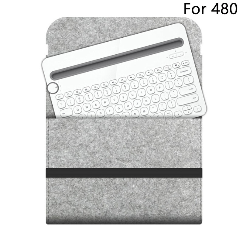 Logitech – sac de rangement pour clavier Portable, housse de protection en feutre Anti-choc, Compact pour Logitech K380 K480