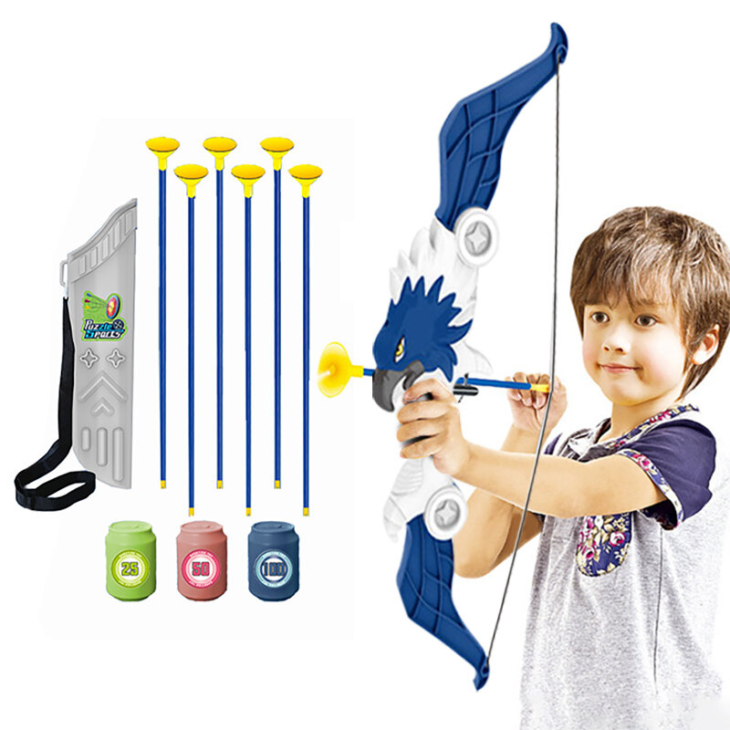 Crianças brinquedos arco e flecha tiro simulação dobrável pai-criança interação ao ar livre tiro role playing presentes da menina do menino