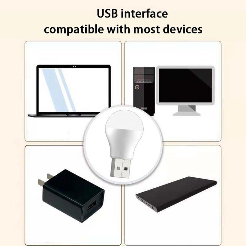 Светодиодная лампа с USB-разъемом, маленький светильник для чтения с USB-зарядкой и защитой глаз, маленький круглый ночсветильник для чтения