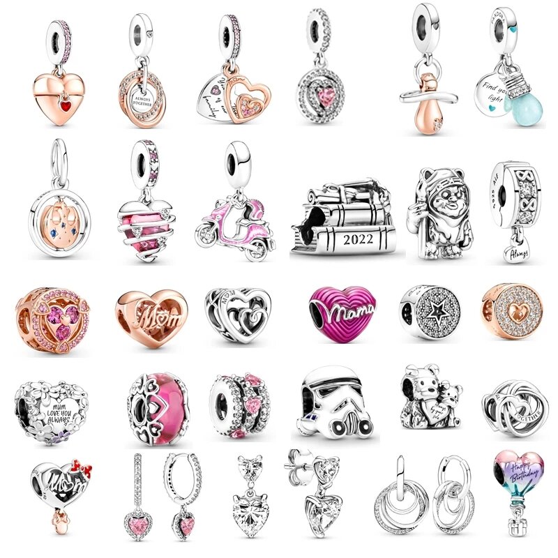 New Summer 2022 100% Sterling Silver DIY Charm for Pandora Original Made Accessories Designer Custom Jewelry Women