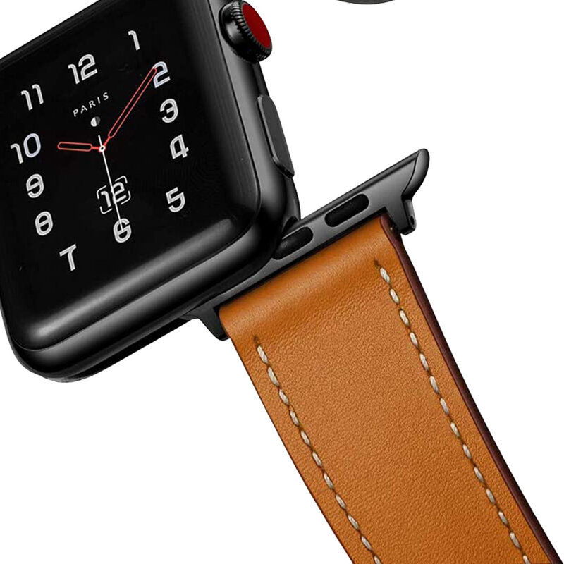 Tali Kulit untuk Apple Watch Band 44Mm 45 Mm 41Mm 40Mm 42Mm 38Mm 49Mm 45 Mm Gelang Korea IWatch Seri 8 Ultra 3 6 SE 7 Tali