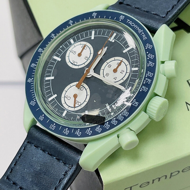 Top Brand Luxury Moon Watch Men Sports Quartz Mens Watches AAA Original Waterproof Chronograph Men Wristwatch Relogio Masculino