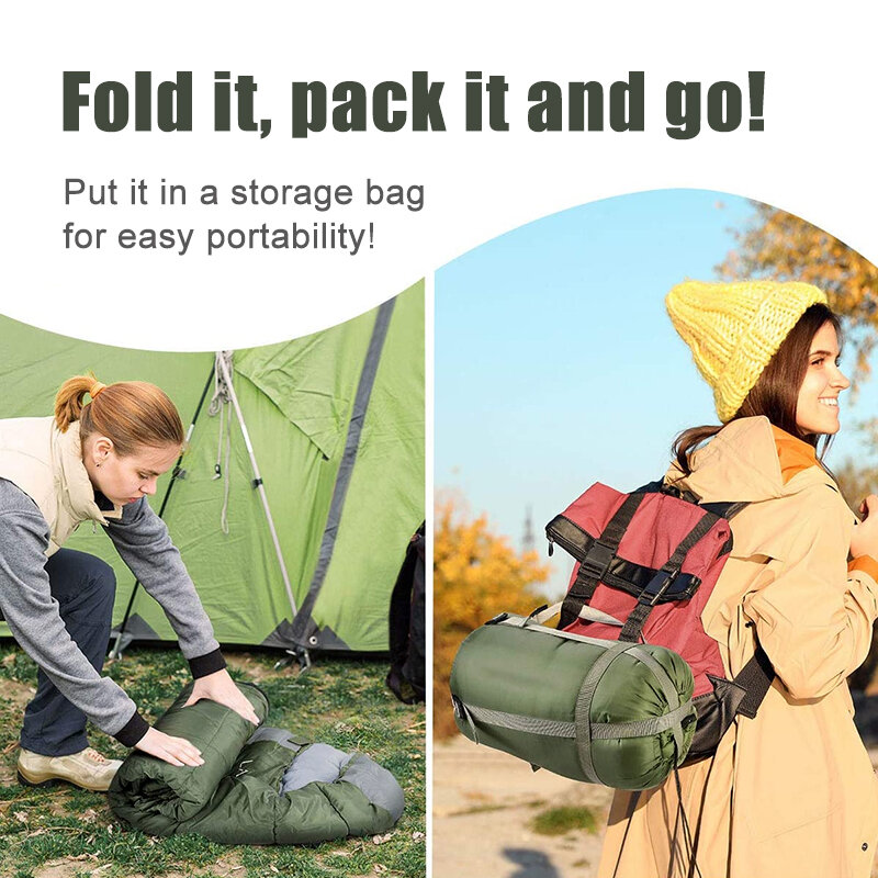 Sac de couchage à Compression étanche pour l'extérieur, sac de Sport ultraléger, sac de couchage d'hiver en coton, Camping voyage randonnée