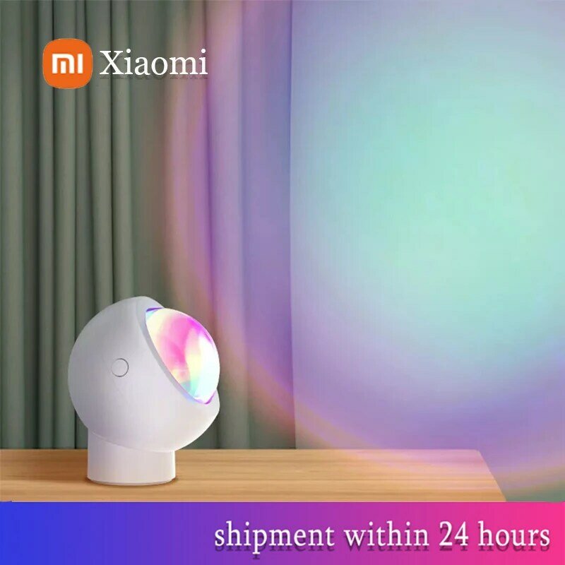 Xiaomi Yeelight Sunset Light Atmosphere Light ins Bedroom Network Celebrity Photo Rainbow Fill Light Dusk Couple Night Light
