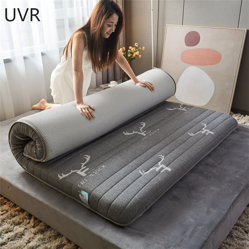 UVR-colchón de látex de algodón tejido de alta calidad, colchón individual y doble de tamaño completo, espuma viscoelástica, cojín de rebote lento, Tatami, cama