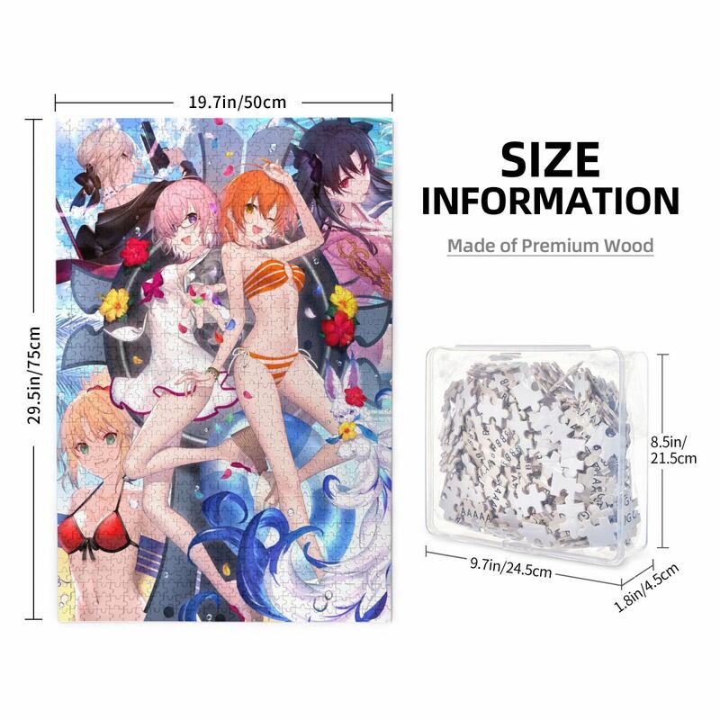 Anime Puzzle Fate Grand Order Poster 1000 Piece Puzzle for Adults Doujin Mash Master Puzzle Comic Merch Hentai Sexy Room Decor