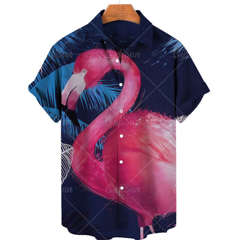 2022 Zomer 3d Gedrukt Mannen Korte Mouw Shirts Hawaiiaanse Shirt Revers Single Button Shirts Mode Casual Shirt Grote 5xl