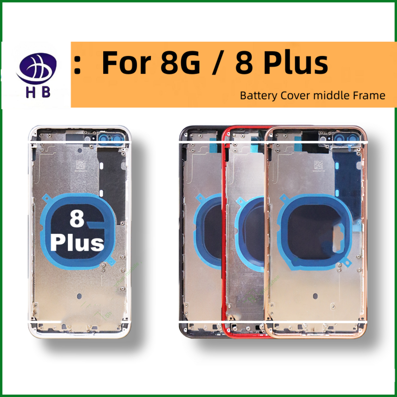 10แพ็คเปลี่ยนที่อยู่อาศัยสำหรับ iPhone 8 Plus 8G 8 P ฝาหลังแบตเตอรี่แก้วประตูแชสซีกรอบเปลี่ยน