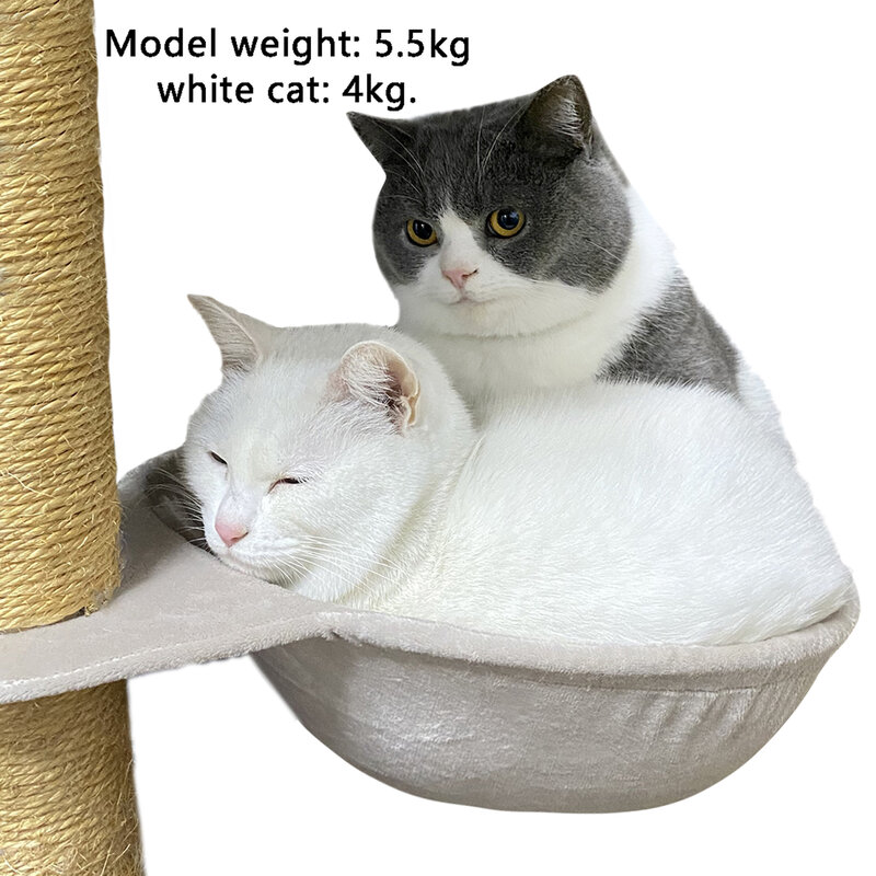 Soft Cat Hammock Install On Cat Tree Cat Sleeping Kennel Hanging Thick Plush 4Colors Big Capacity Dia 30cm/35cm Pet Bed Big Cat