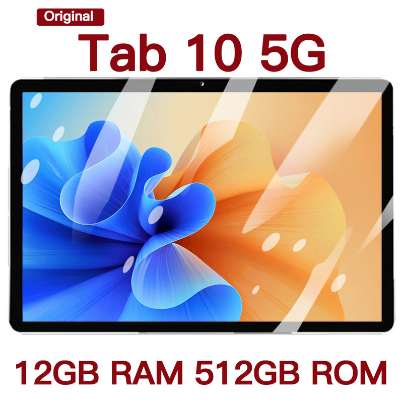 Tab 10 10 Inci Tablet 5G Tablet 12GB RAM 512GB ROM Tablet Android 11.0 GPS PAD Sim Ganda Tablet 4G Jaringan Windows Tablet Pc