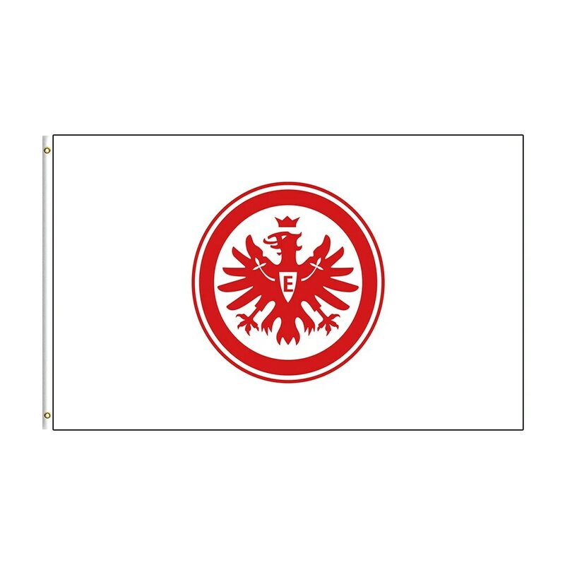 90 × 150センチメートルeintrachtフランクフルト旗ポリエステル印刷されたサッカーチームのための装飾