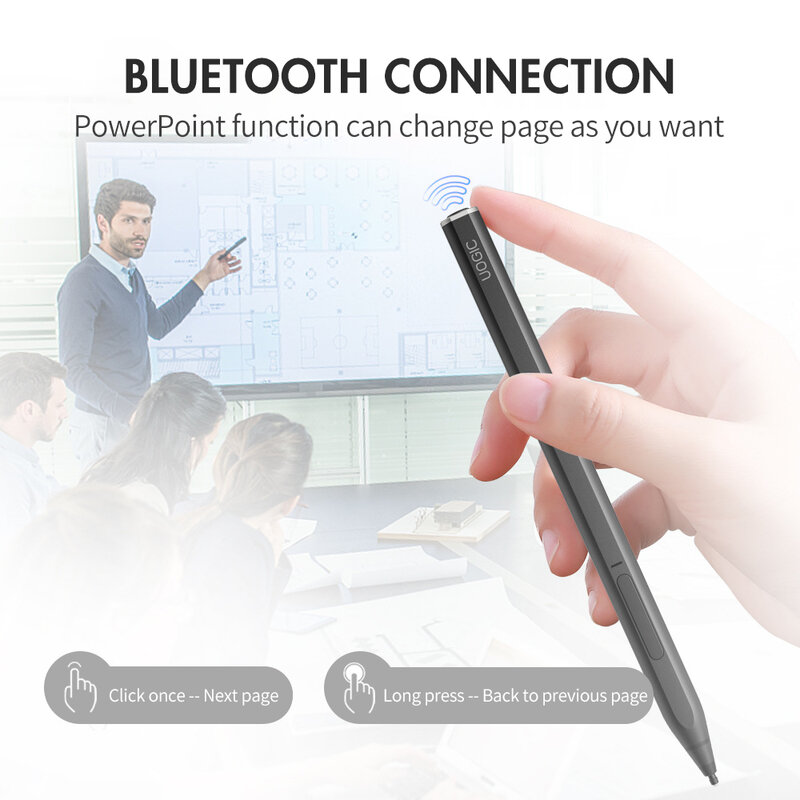 Lápiz óptico Bluetooth para Microsoft Surface Pro 4096, carga rápida sensible a la presión, rechazo de palma certificado por Microsoft