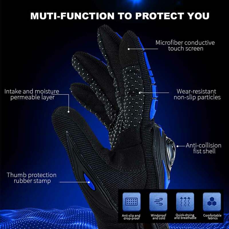 Guanti da Moto Moto guanti da bici Touch Screen a dito pieno protezione antivento tattica impermeabile protezione uomo donna