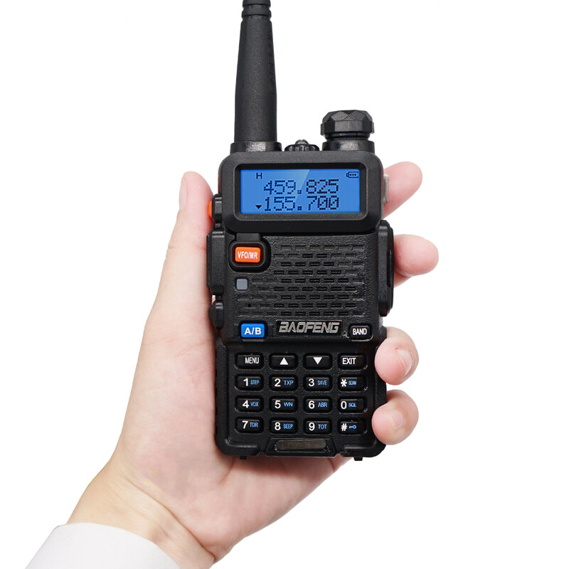 جهاز راديو باوفينج ثنائي النطاق يعمل بالأشعة فوق البنفسجية 5R جهاز لاسلكي تخاطب 128CH VHF UHF FM VOX Ham CB جهاز اتصال لاسلكي في الهواء الطلق