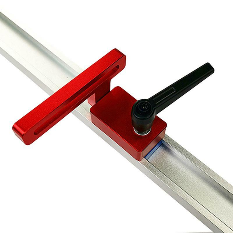 Aluminium Profile Fence Miter Fence Stopper T-tracks and Sliding Brackets Miter Gauge Fence Connector for Woodworking