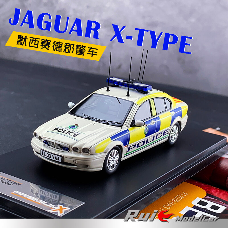 1:43 Premium X Jaguar X-type 2004 Model Mobil Simulasi Mobil Polisi Merseyside