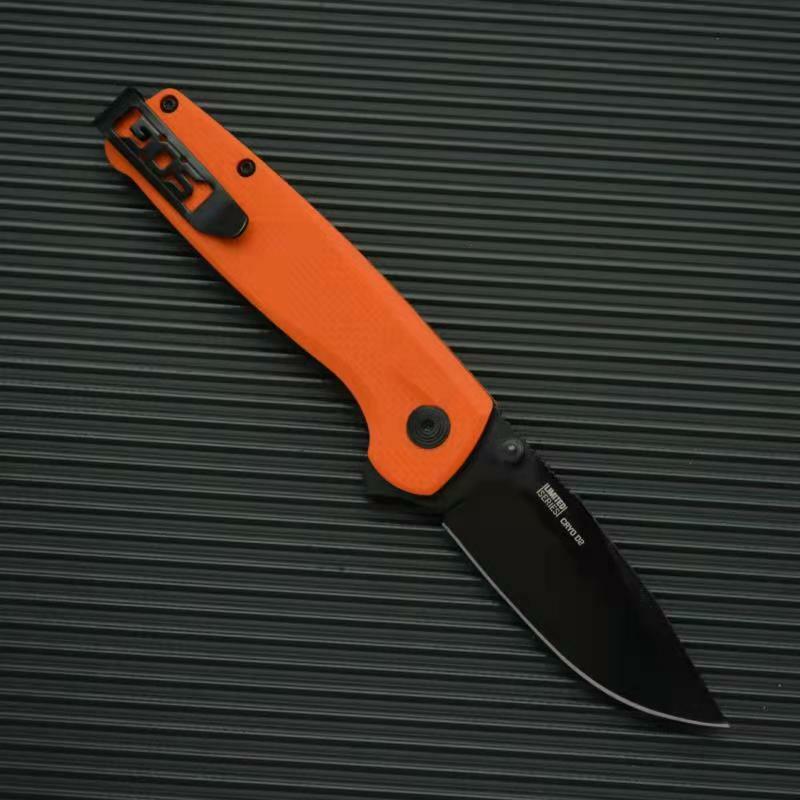 SOG-cuchillo plegable TERMINUS XR, navaja táctica de bolsillo con hoja de acero, herramienta multiedc para supervivencia y caza al aire libre, mango G10 D2