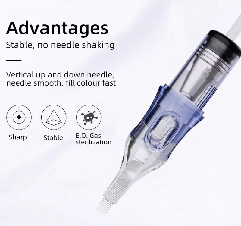 BRONC Tattoo Cartridge Needles 20pcs RS Professional Disposable Sterilized Tattoo Needles Cartridges for Body Art
