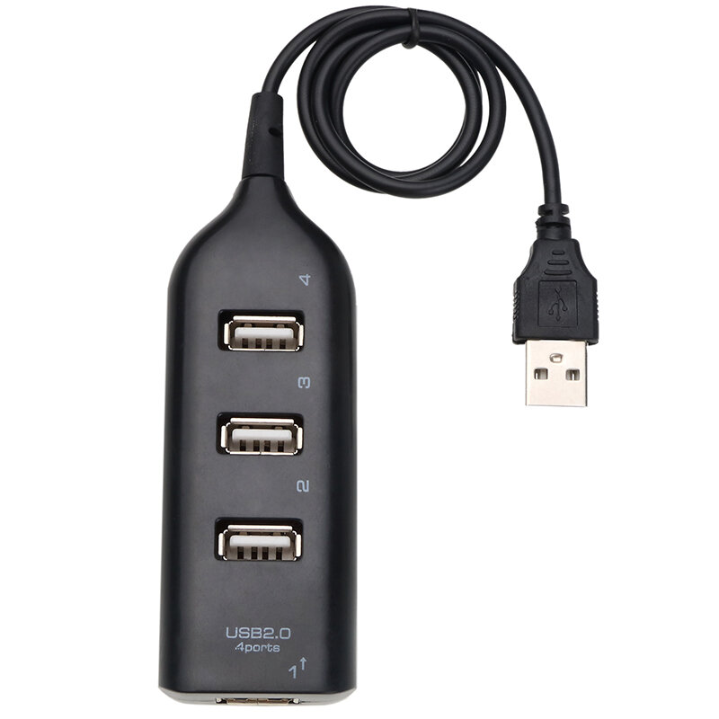 Hallo-Speed Hub Adapter USB Hub Mini USB 2,0 4-Port Splitter Für PC Laptop Notebook Empfänger Computer peripheriegeräte Zubehör