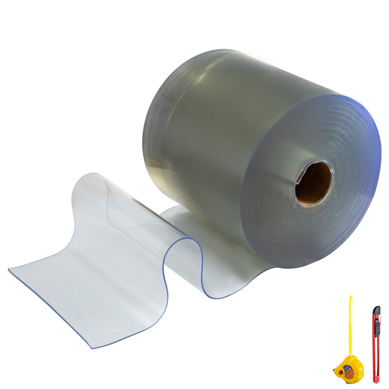 PVC 플라스틱 도어 커튼 벌크 롤, 다양한 외부 도어용 투명 스트립 커튼, 우수한 절연 효과