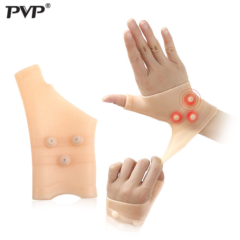 PVP 1Pcs เจลสายรัดข้อมือ Thumb สนับสนุน Carpal อุโมงค์ซิลิโคนยืดหยุ่นสนับสนุนข้อมือรั้งสำหรับ Tenosynovitis Typing Pain