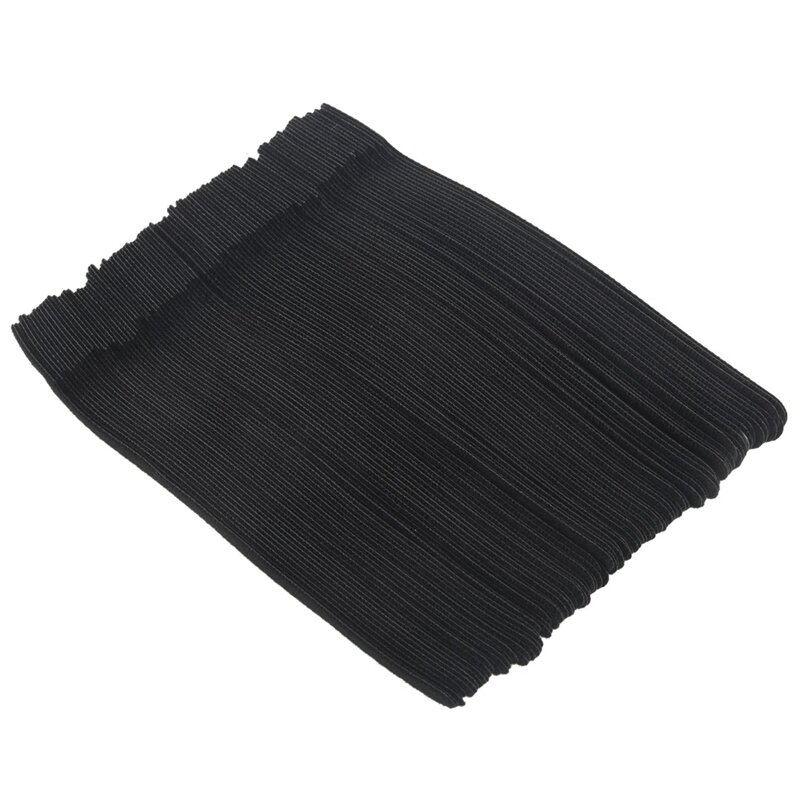 100 X Verstelbare Black Nylon Herbruikbare Kabel Opslaan Kabels Tie L