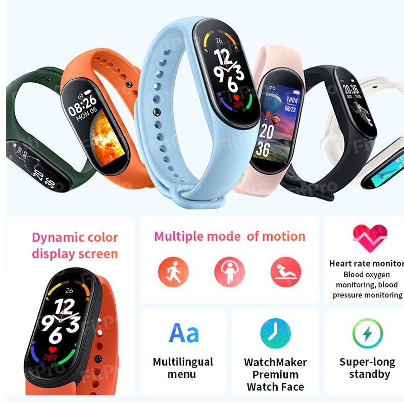 ใหม่ Touch หน้าจอสี M7สมาร์ทนาฬิกาผู้หญิง Fitness Tracker สำหรับ IOS Xiaomi ผู้ชาย Smartwatch Heart Rate Pedometer Reloj Inteligente
