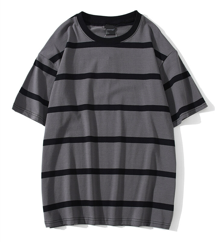 Aolamegs 남성 티셔츠 컬러 블록 프린트 3 색 옵션 티셔츠 심플 하이 스트리트 베이직 올 매치 카고 탑스, 남성 스트리트웨어