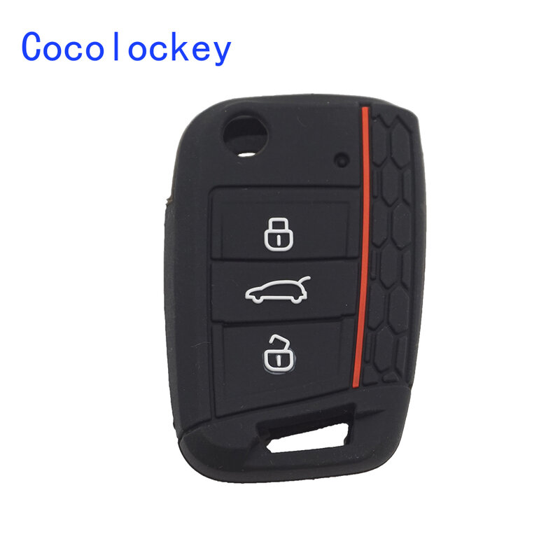 Cocolockey غطاء مفتاح سيارة سيليكون حماية ل VW Polo 2016 جولف 7 MK7 لسكودا اوكتافيا كومبي A7 ل سيات ليون إيبيزا CUPTRA