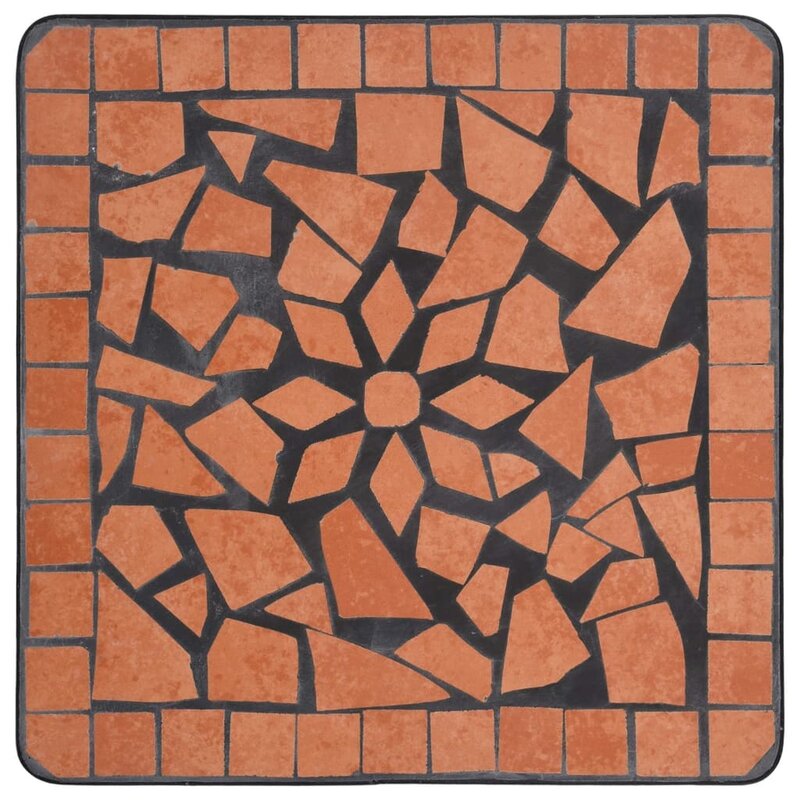 Mosaico mesa lateral terracota cerâmica