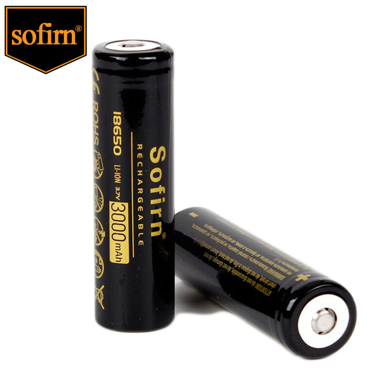 Sofirn 18650 3000mAh scarico testa superiore 3.7V cella HD NCR18650B batterie ricaricabili agli ioni di litio 18650 per torcia/torcia elettrica/giocattoli