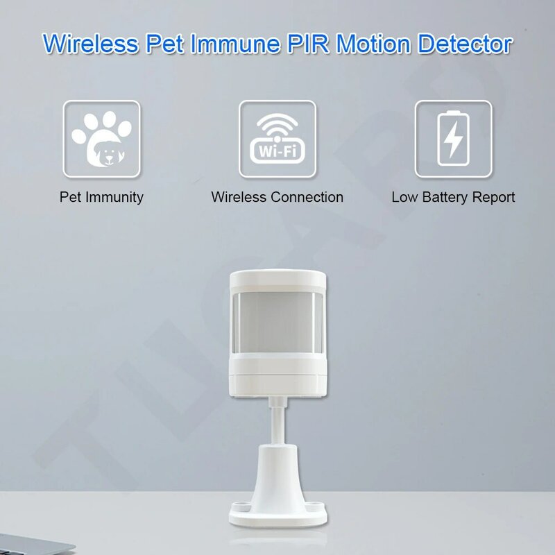 TUGARD-Detector infrarrojo inalámbrico para interiores, Detector de movimiento PIR para sistema de alarma de seguridad para el hogar, WIFI, GSM, 433MHz, P20