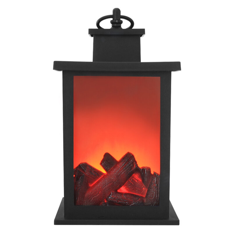 LED الفحم لهب تأثير مصباح AA بطارية الأصالة حلية للمنزل ديكور خمر هالوين هدية الكريسماس 24.5X14cm