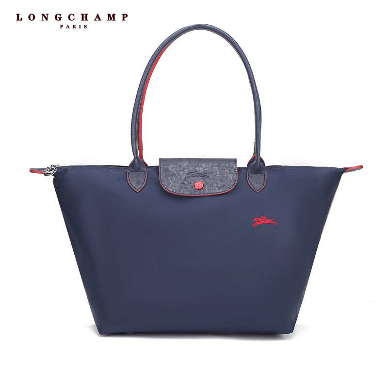 Longchamp-bolsos clásicos de cuero genuino para mujer, bolsas de nailon plegables e impermeables, de gran almacenamiento, Para Caballo, 70 Aniversario, 2022