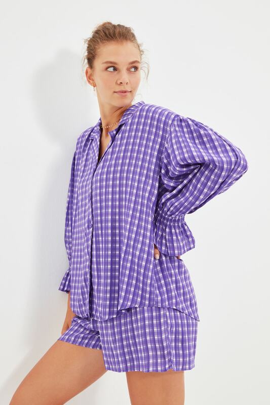 Trendyol Plaids Gewebt Pyjamas set THMAW22PT0106
