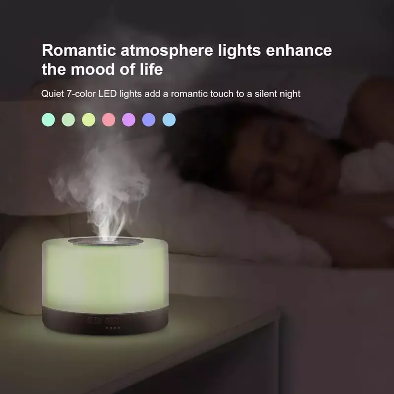 2022 500ML Aromatherapy Diffuser Xiaomi Air ความชื้นไฟ LED หน้าแรกอัลตราโซนิค Cool Mist Aroma Essential ก้านปักน้ำมันหอมระเหย